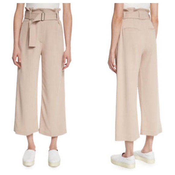 A.L.C. Pants - ALC Dillon Belted Paperbag Waist Gaucho Pants